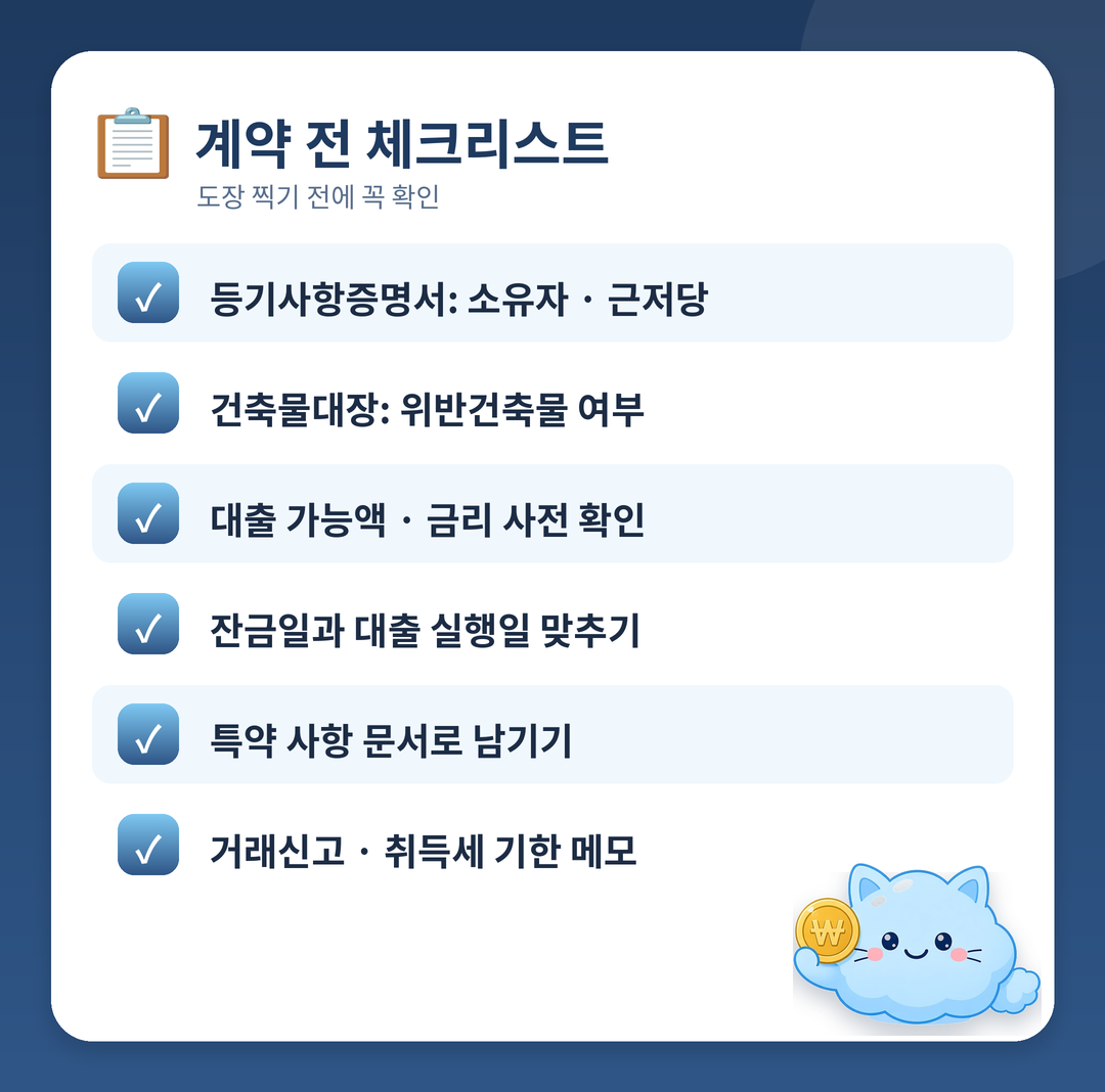부동산 계약 전 체크리스트