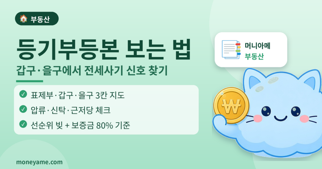 등기부등본 보는 법 갑구 을구 전세사기 신호 찾기 썸네일